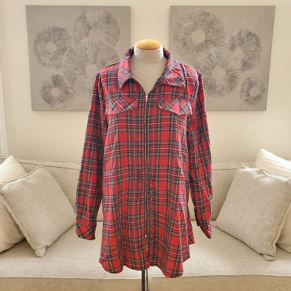 Camisa Zip-Up Tunic sz XXL - Picture 4 of 13